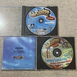 Roller Coaster Tycoon PC Game & Loopy Landscape Expansion 1999 2000